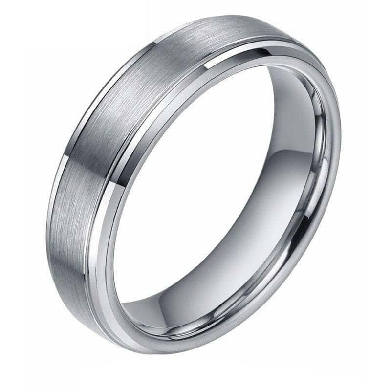 Classic Brushed Tungsten Men's Wedding Band-Evani Naomi Jewelry