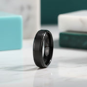 Classic Brushed Tungsten Men's Wedding Band-Evani Jewelry