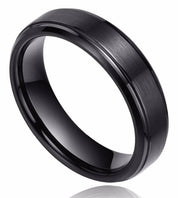 Classic Brushed Tungsten Men's Wedding Band-Evani Naomi Jewelry