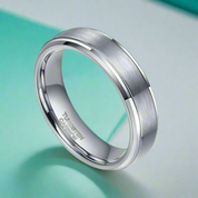 Classic Brushed Tungsten Men's Wedding Band-Evani Naomi Jewelry