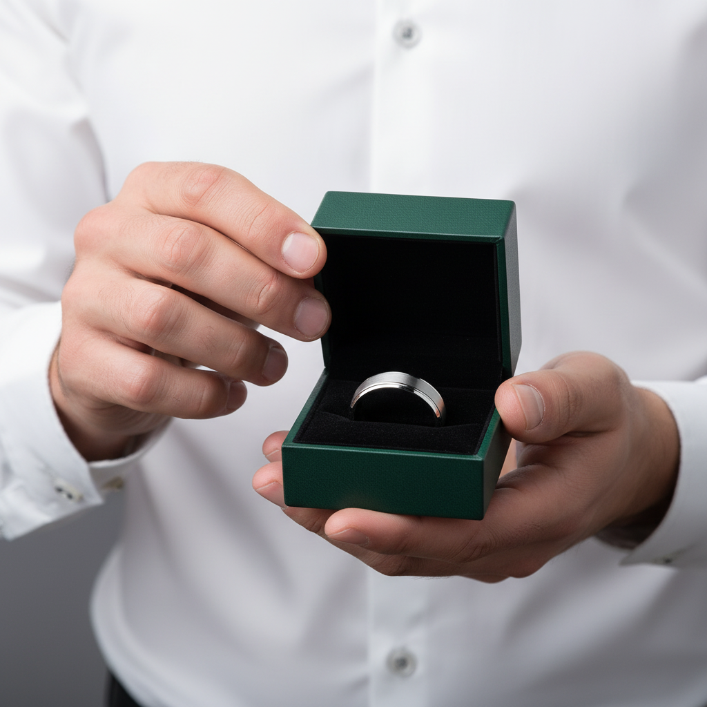 Classic Brushed Tungsten Men's Wedding Band - Evani Naomi Jewelry