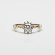 Classic Diamond Option Crackling Engagement Ring