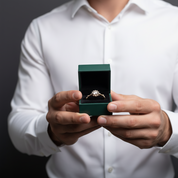 Classic Diamond Option Crackling Engagement Ring