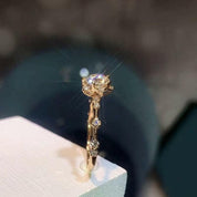 Classic Diamond Crackling Engagement Ring-Evani Naomi Jewelry