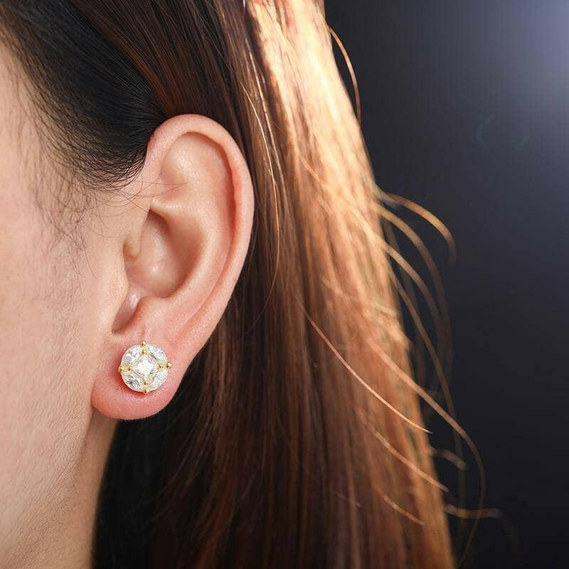 Classic Diamond Stud Earrings-Evani Jewelry