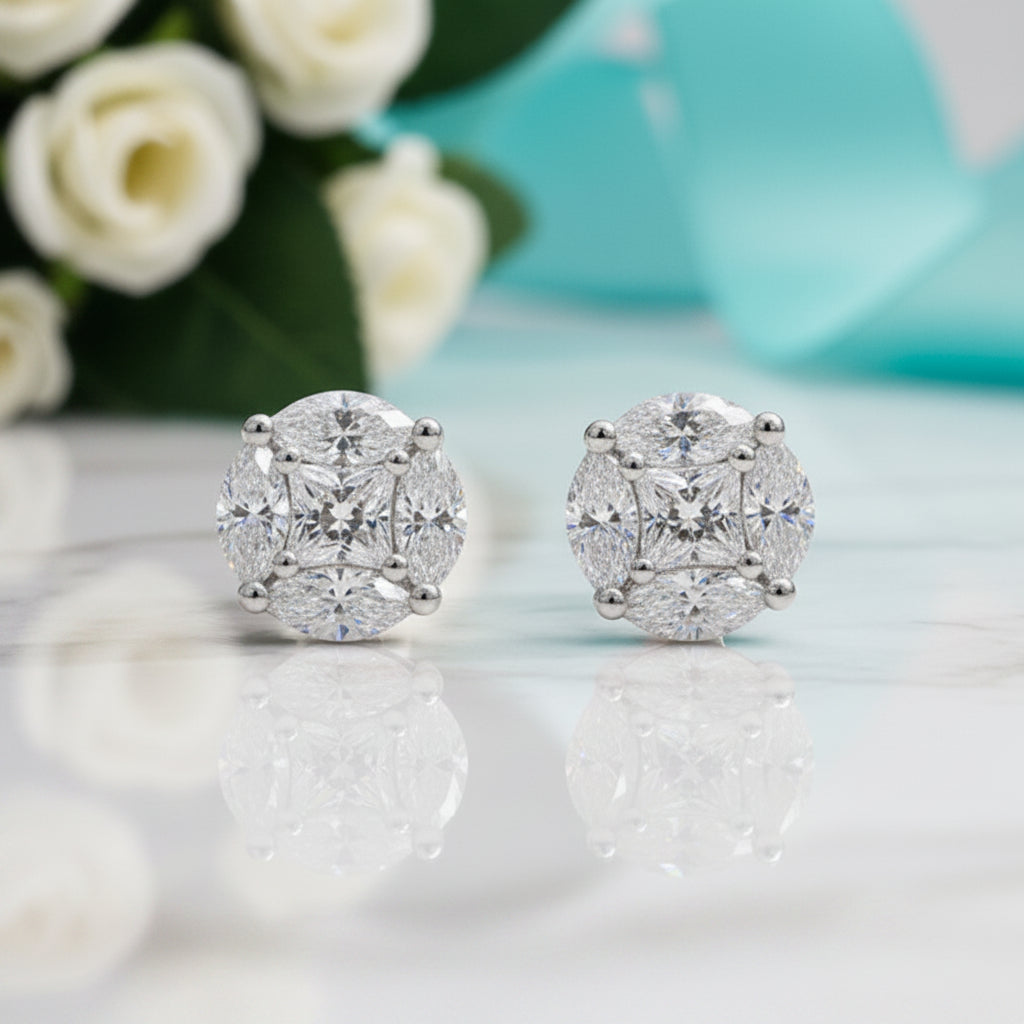 Classic Diamond Stud Earrings-Evani Jewelry