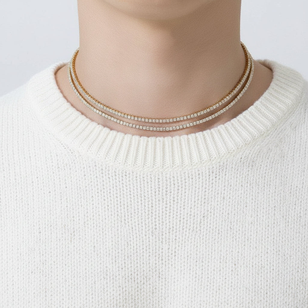 Classic Diamond Tennis Necklace-Evani Jewelry