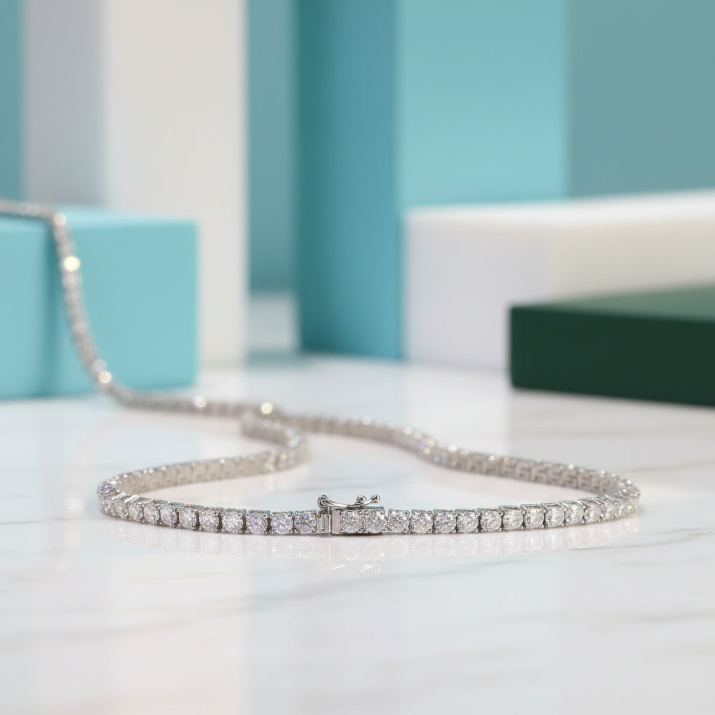 Classic Diamond Tennis Necklace-Evani Jewelry
