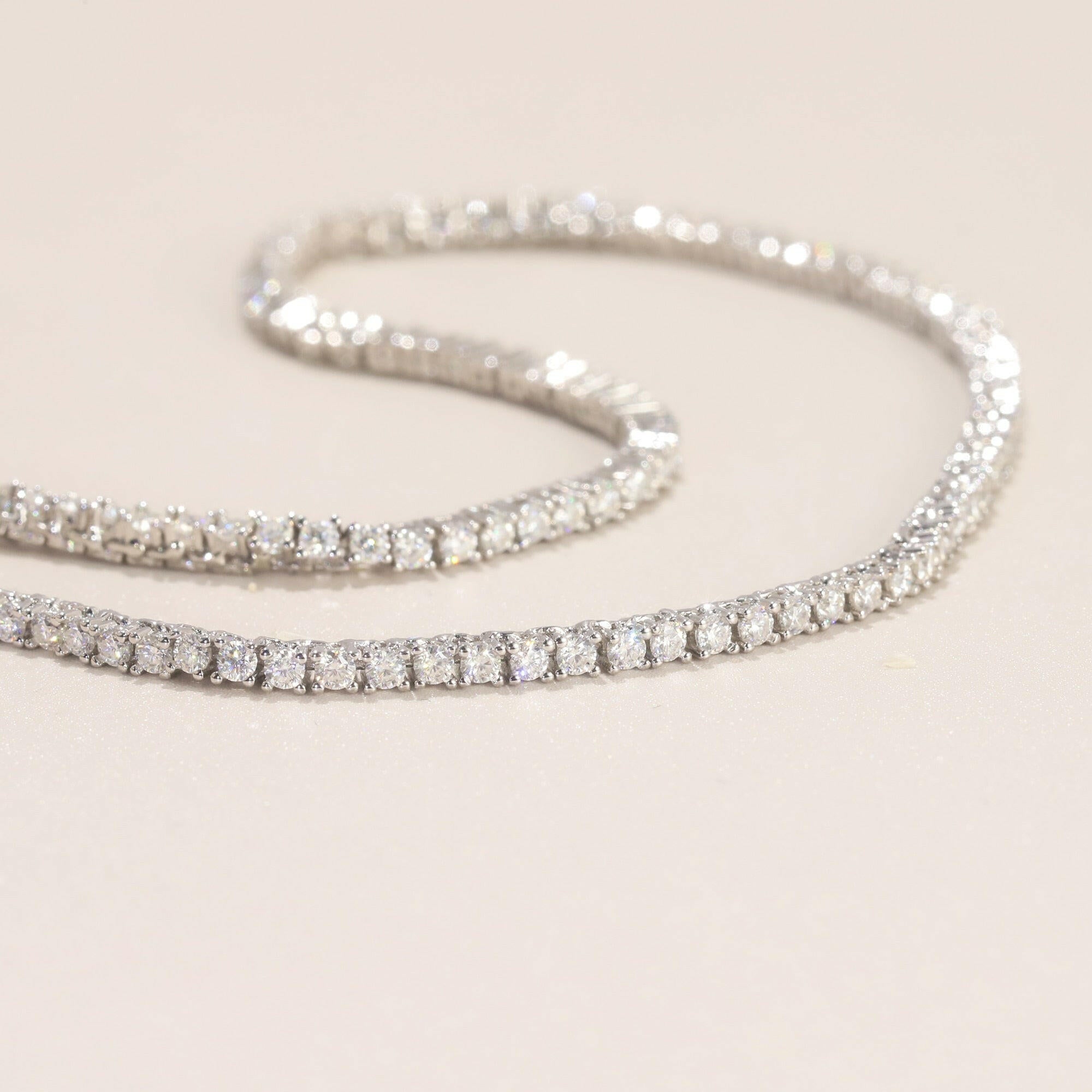 Classic Diamond Tennis Necklace-Evani Naomi Jewelry