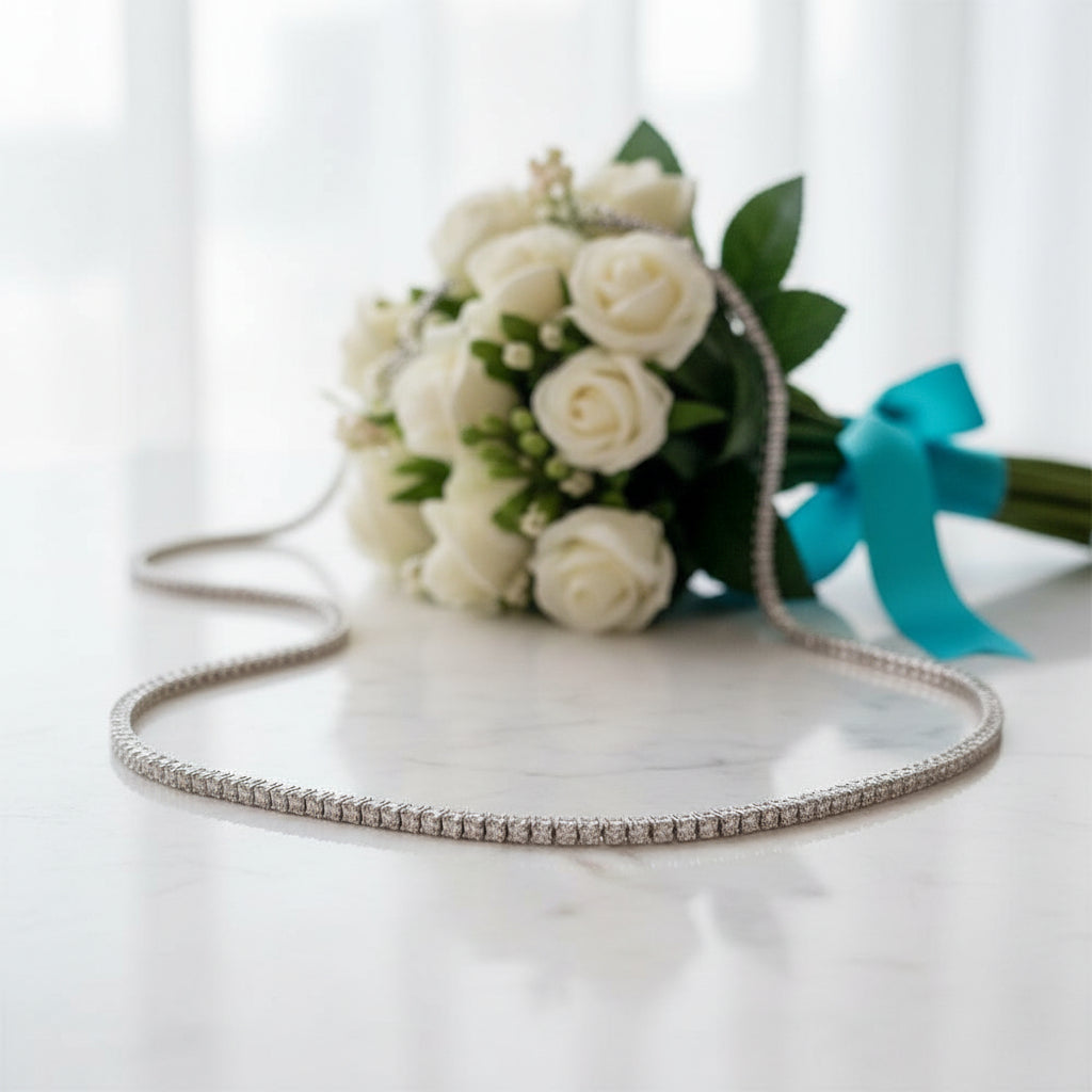 Classic Diamond Tennis Necklace-Evani Jewelry