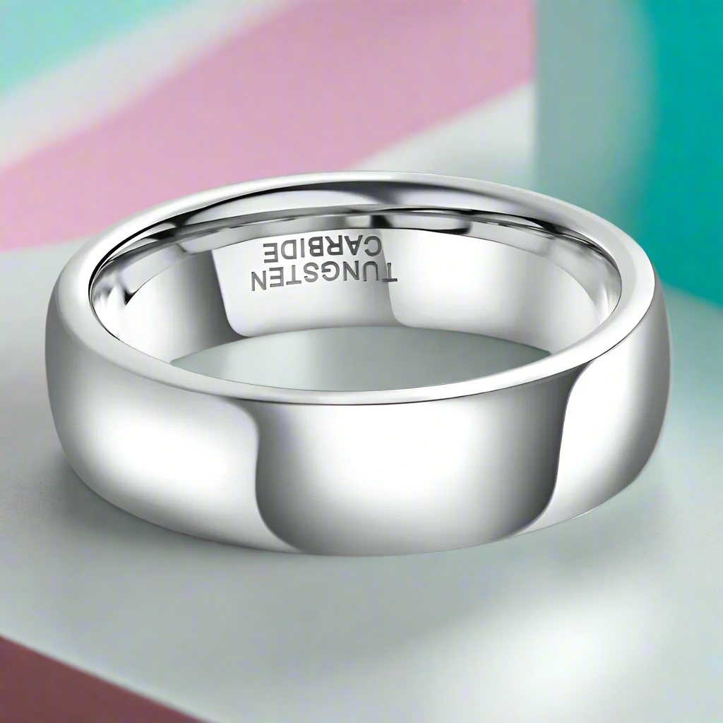 Classic Dome Tungsten Men's Wedding Band-Evani Naomi Jewelry