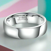 Classic Dome Tungsten Men's Wedding Band-Evani Naomi Jewelry