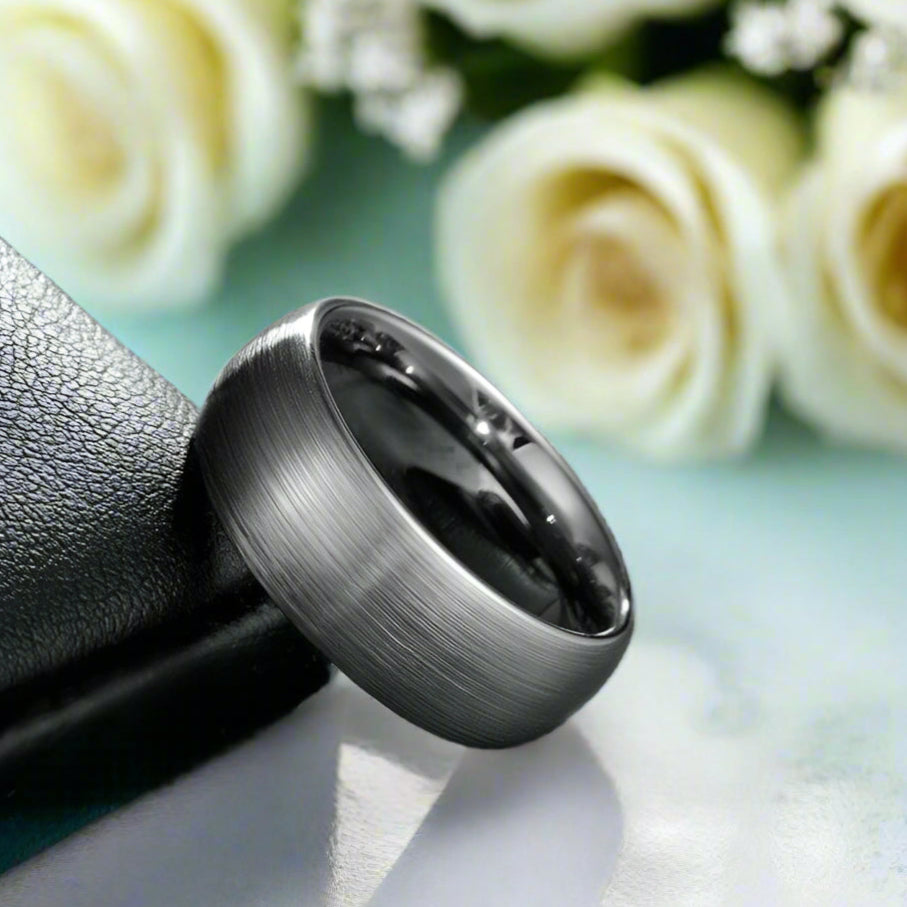 Classic Dome Tungsten Men's Wedding Band-Evani Naomi Jewelry