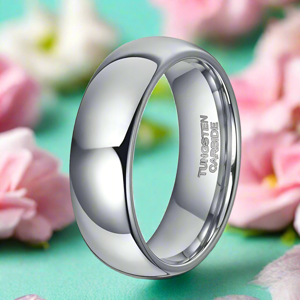 Classic Dome Tungsten Men's Wedding Band-Evani Naomi Jewelry