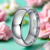 Classic Dome Tungsten Men's Wedding Band-Evani Naomi Jewelry
