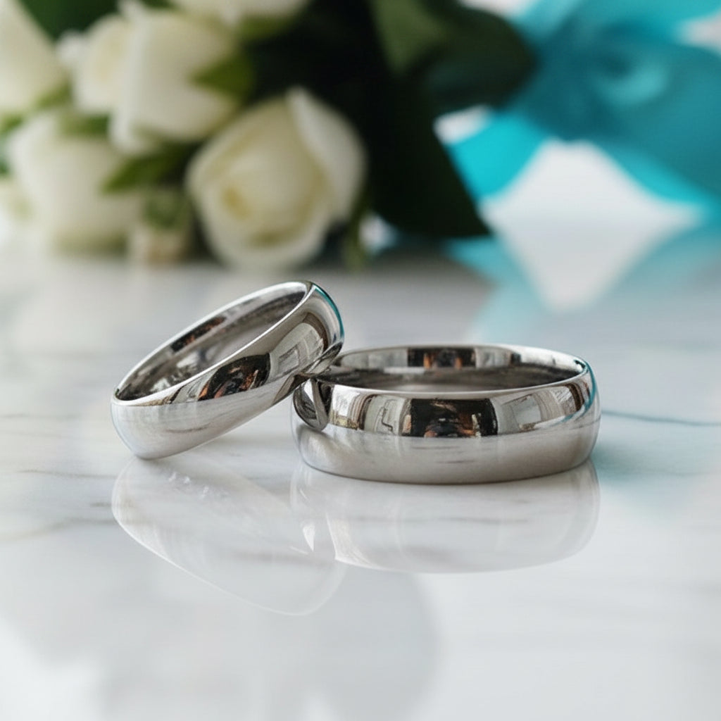Classic Domed Tungsten Unsex Wedding Band-Evani Jewelry