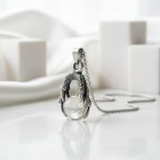 Classic Domineering Clear Dragon Claw Necklace-Evani Jewelry