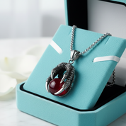 Classic Domineering Ruby Dragon Claw Necklace-Evani Jewelry