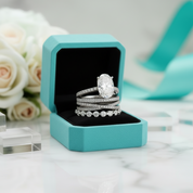 3.5ct Classic Oval Cut Diamond Bridal Set-Evani Jewelry