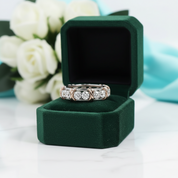 Classic Rose and White Gold Diamond Option Eternity Wedding Band - Evani Naomi Jewelry