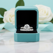 Classic Round Cut 2.0ct Diamond Bridal Set-Evani Jewelry