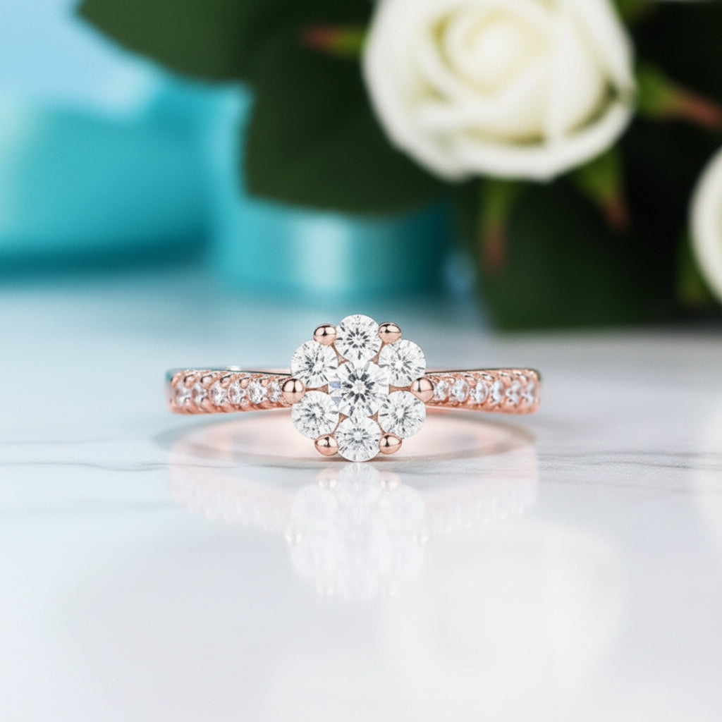 Classic Round Cut Diamond Engagement Ring-Evani Jewelry