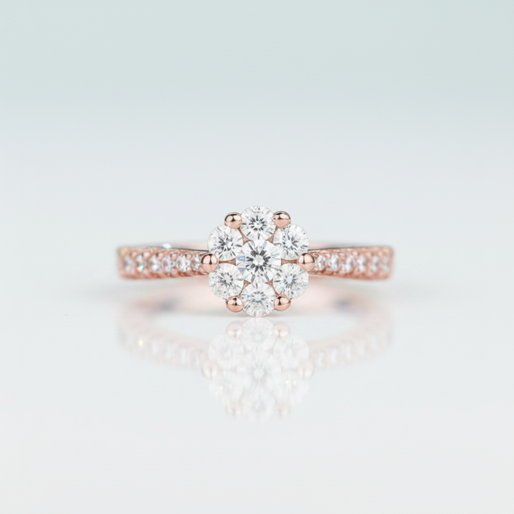 Classic Round Cut Diamond Option Engagement Ring