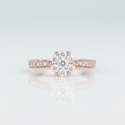 Classic Round Cut Diamond Option Engagement Ring