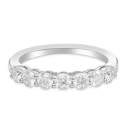 Classic Round Cut Diamond Half Eternity Wedding Band-Evani Naomi Jewelry