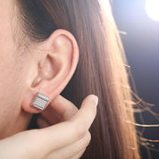 Classic Round Cut Diamond Hip hop Earrings-Evani Naomi Jewelry