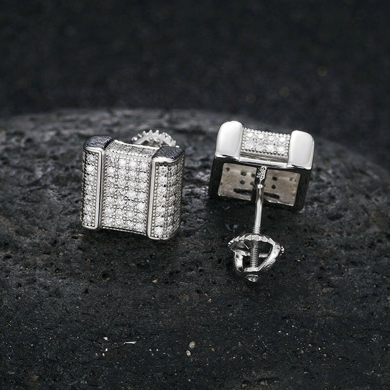 Classic Round Cut Diamond Hip hop Earrings-Evani Naomi Jewelry