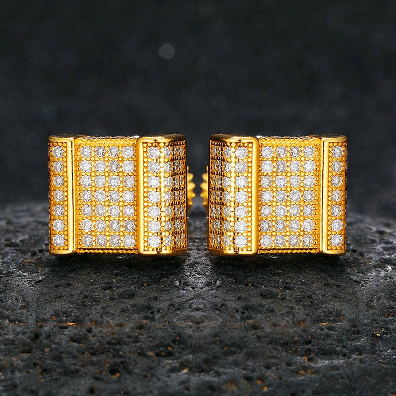 Classic Round Cut Diamond Hip hop Earrings-Evani Naomi Jewelry