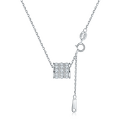 Classic Round Cut Diamond Pendant Necklace-Evani Naomi Jewelry