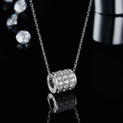 Classic Round Cut Diamond Pendant Necklace-Evani Naomi Jewelry