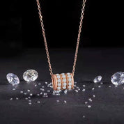 Classic Round Cut Diamond Pendant Necklace-Evani Naomi Jewelry