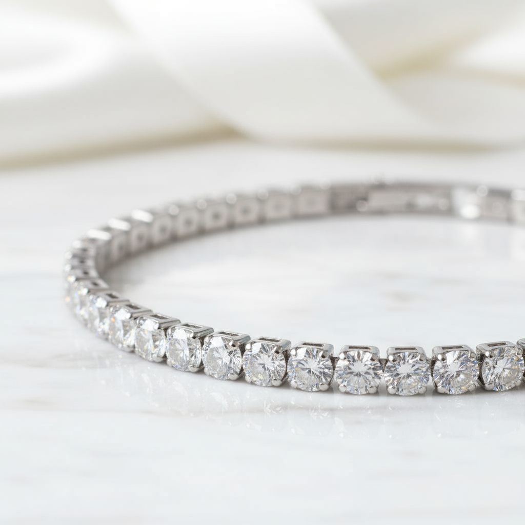 Classic Round Cut Diamond Tennis Bracelet