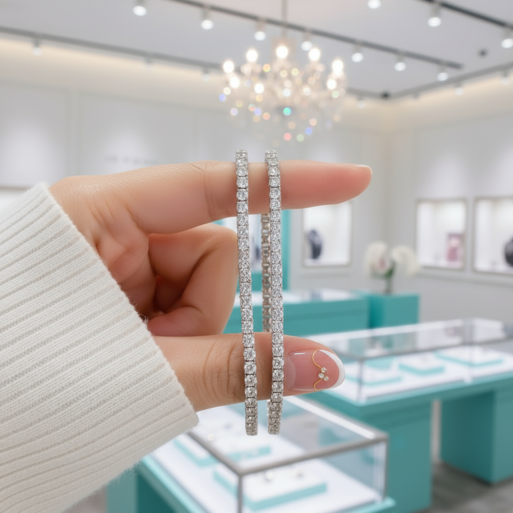 Classic Round Cut Diamond Tennis Bracelet-Evani Naomi Jewelry