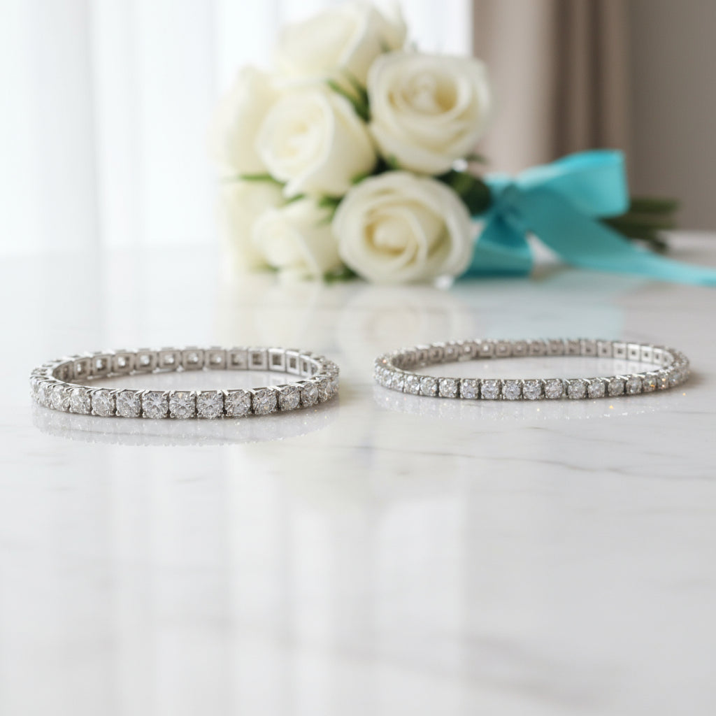 Classic Round Cut Diamond Tennis Bracelet-Evani Naomi Jewelry