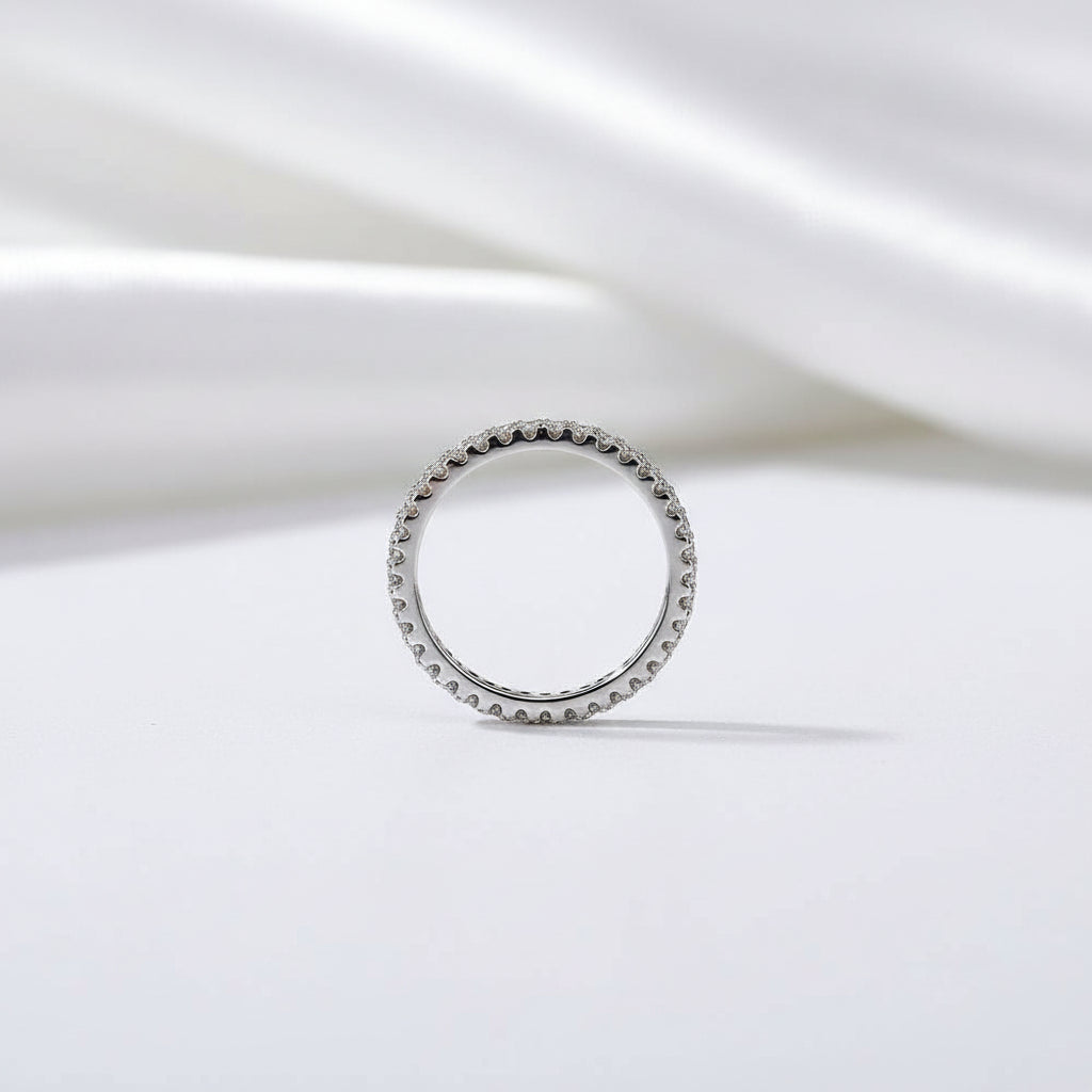 Classic Round Cut Diamond Wedding Band-Evani Jewelry
