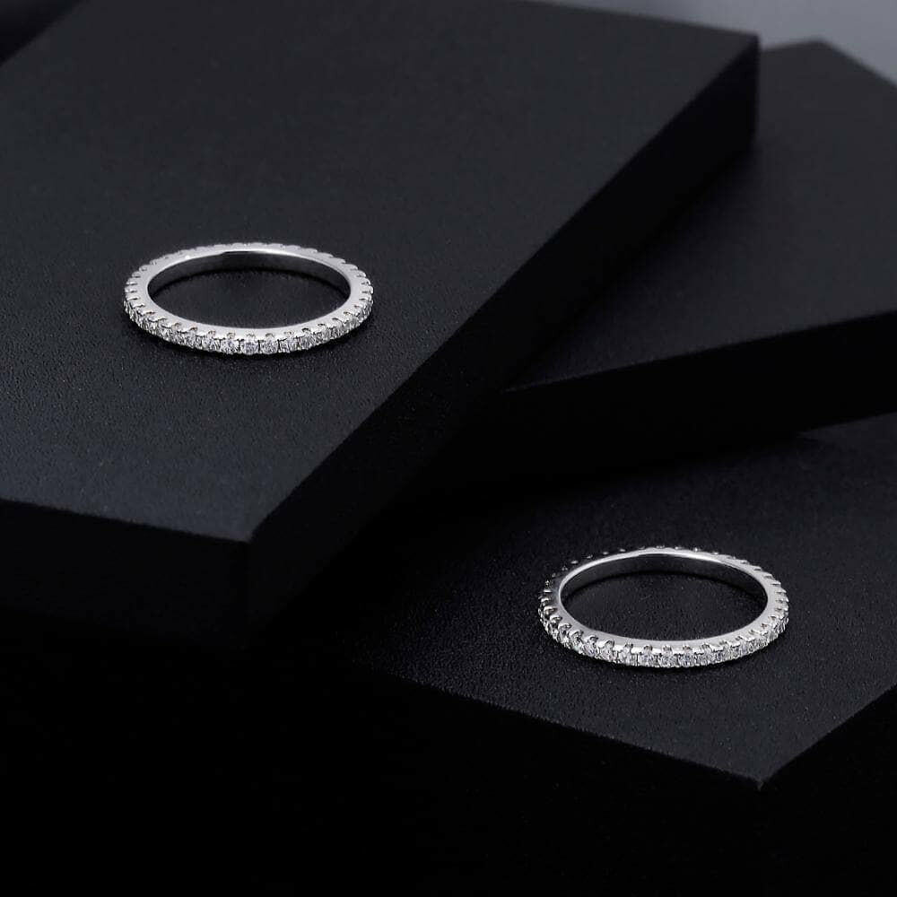 Classic Round Cut Diamond Wedding Band-Evani Naomi Jewelry