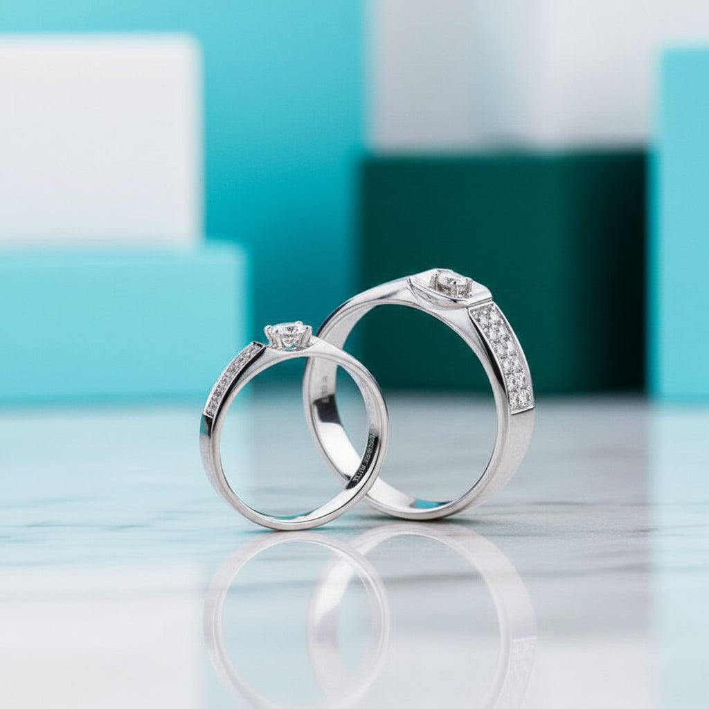 Classic Round Diamond 14K White Gold Engagement Ring-Evani Jewelry