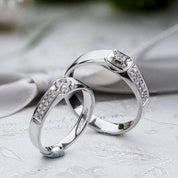 Classic Round Diamond 14K White Gold Engagement Ring-Evani Naomi Jewelry