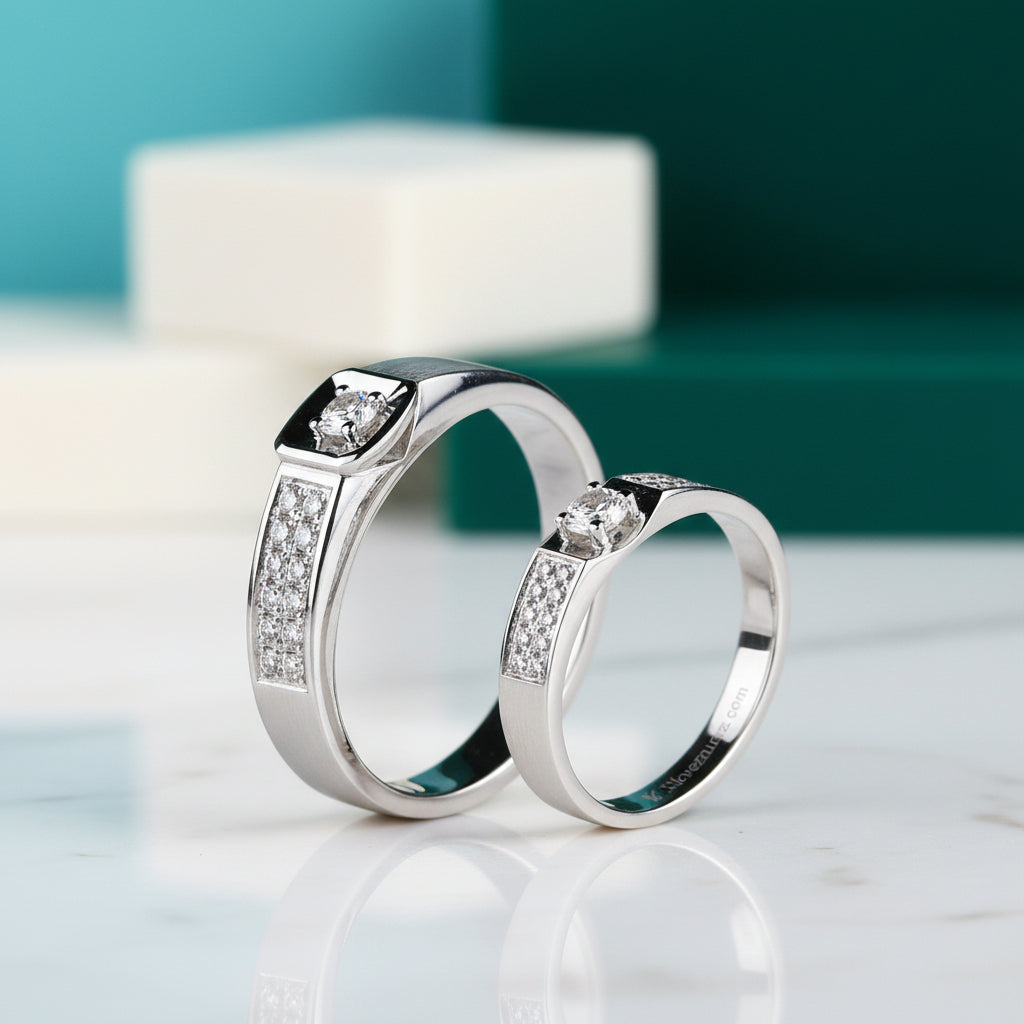 Classic Round Diamond 14K White Gold Engagement Ring-Evani Jewelry