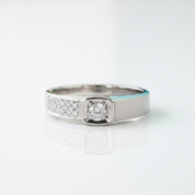 Classic Round Diamond Option 14K White Gold Engagement Ring - Evani Naomi Jewelry