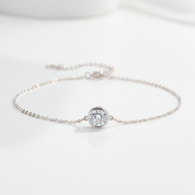 Classic Round Diamond Option Adjustable Bracelet