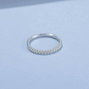 Classic Round Diamond Half Eternity Wedding Band-Evani Naomi Jewelry