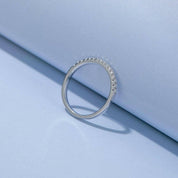 Classic Round Diamond Half Eternity Wedding Band-Evani Naomi Jewelry