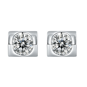 Classic Round Diamond Necklace and Earrings-Evani Naomi Jewelry