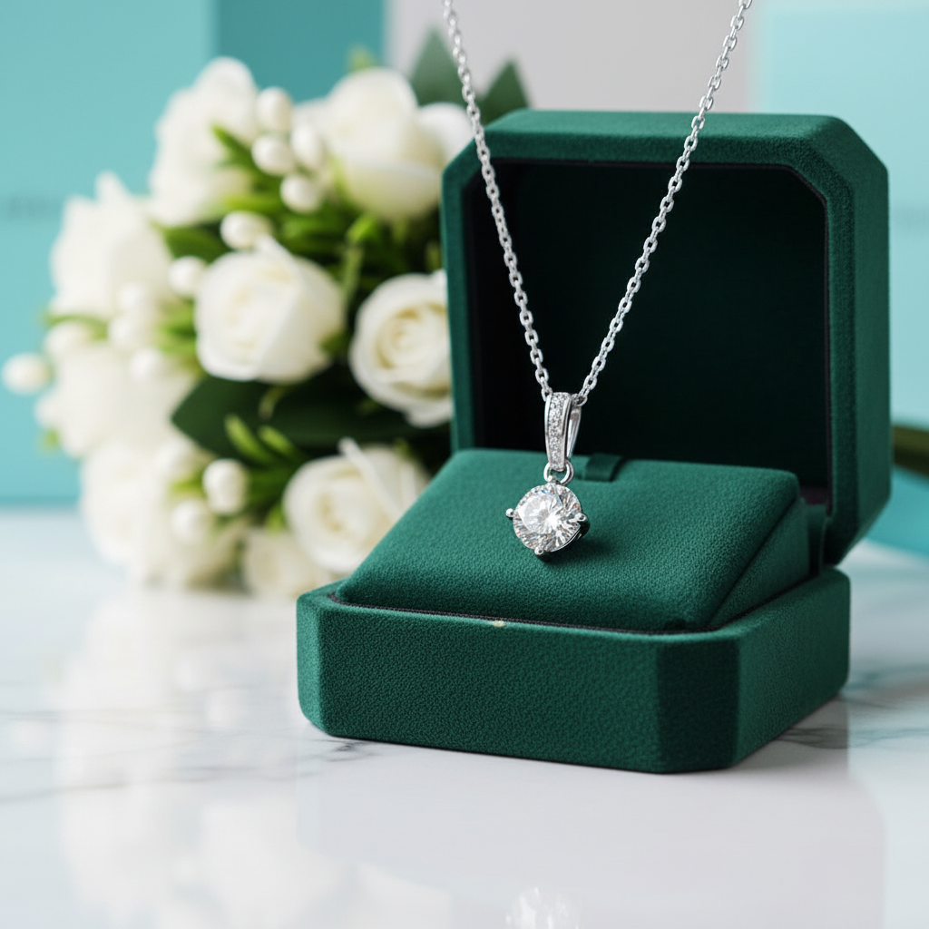 Classic Round Diamond Option Solitaire Jewelry Set - Evani Naomi Jewelry