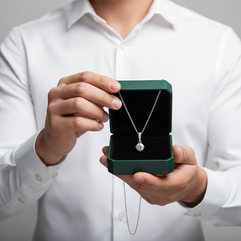 Classic Round Diamond Option Solitaire Jewelry Set - Evani Naomi Jewelry